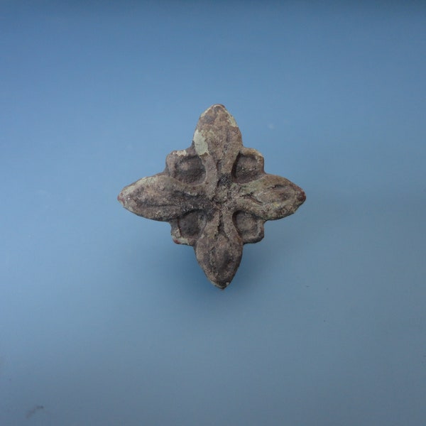 Authentic Medieval Brooch of Crusaders. Christian Religious Brooch with Croos 12-14th century AD