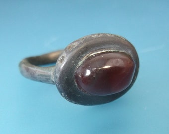Antiquity Medieval Ring. Oriental Ring with Brown Stone. Ottoman Ring 14th-16th centuries AD