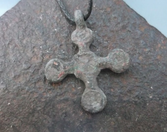 Ancient Christian Pendant. Medieval Religious Amulet. Viking Artifact 11th-13th century AD
