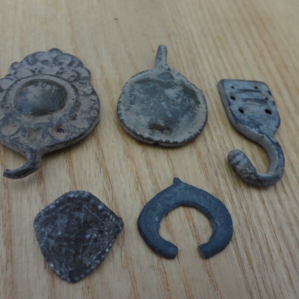 Ancient Medieval Fragments of Jewelry from the 12-16th century AD