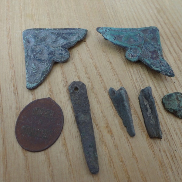 Antique Medieval Fragments. Archaeological Artifacts
