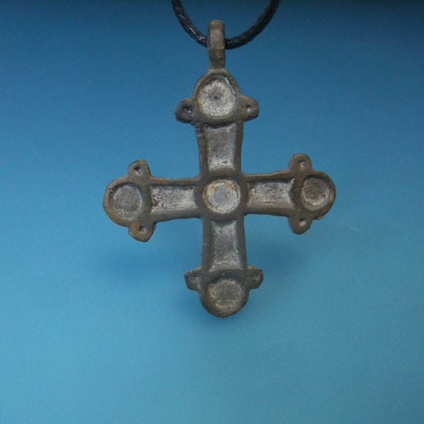 Ancient Medieval Christian Pendant. Orthodox Amulet. Cross Pendant 12th -13th century AD