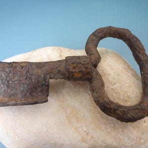 Antique City Gate Key, Iron Key, Unusual Key from the 18th century