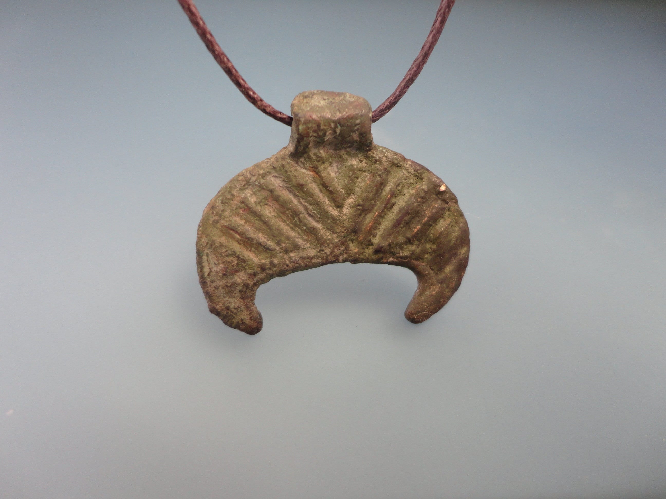 Ancient Slavic Crescent. Authentic Medieval Moon. Antiquity Lunula. Pagan Necklace 11-13th century AD