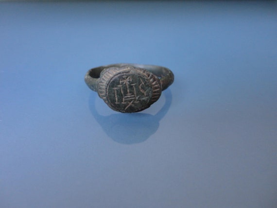 Jesuit ihs silver ring - Gem