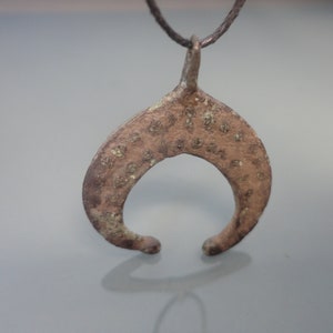 Old Norse Crescent. Scandinavian Moon. Medieval Necklace. Scandinavian Amulet of Fertility circa 10th-12th century AD