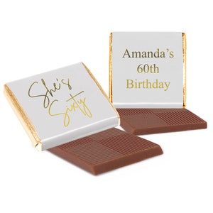 Personalised Milestone Birthday Chocolate Party Favours, 18th, 21st, 30th, 40th, 50th, 60th, 80th, 90th