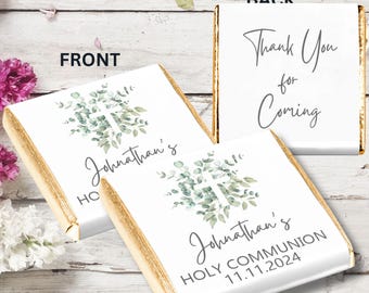 Personalised Chocolate Party Favours Holy Communion, Christening, Baptism