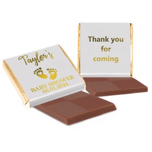 Personalised Baby Shower Chocolate Favours Suitable for Baby Showers or Gender Reveals