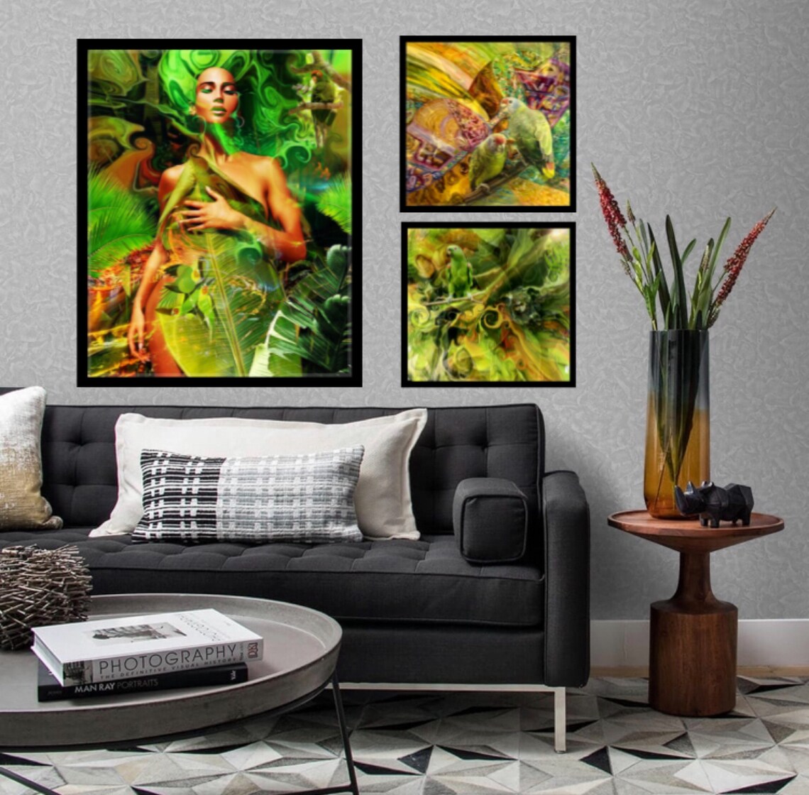 Tropical Art Set of 3 prints/ Gallery set/ Printable modern Etsy