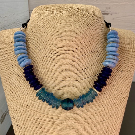 Fair Trade Ashanti Bead Necklace: Recycled Glass & Clay