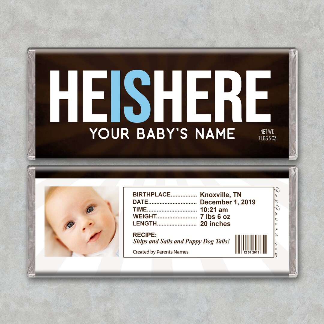 Baby Announcement Candy Bar Free Printable