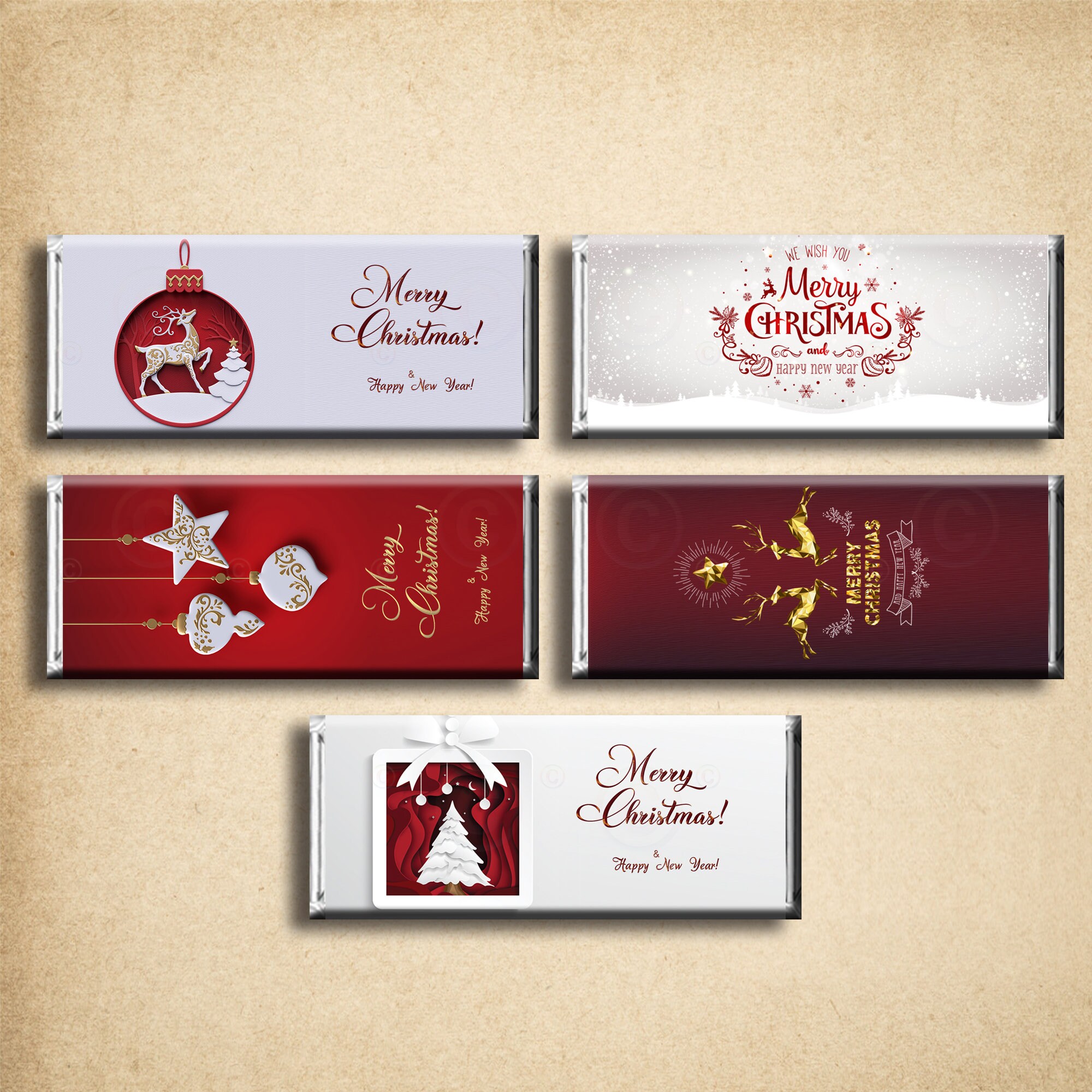 INSTANT DIGITAL Download Merry Christmas Chocolate Candy Bar | Etsy