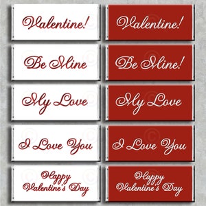 Digital Download Printable HAPPY VALENTINE'S Day Emailed Chocolate ...