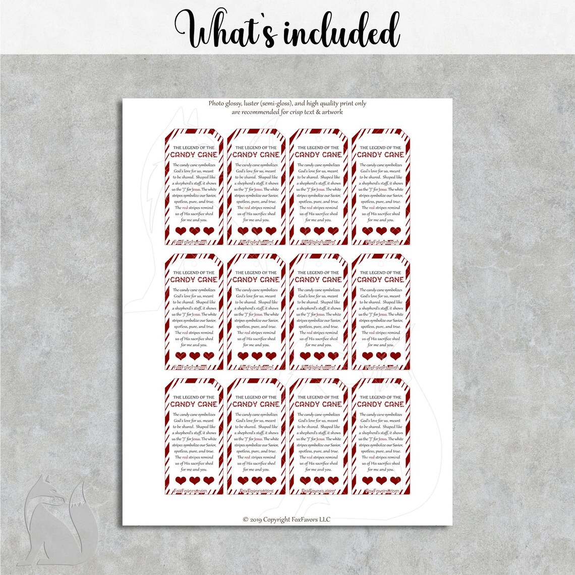 Legend of the Candy Cane Printable Tag, Candy Cane Poem Christmas Tags ...
