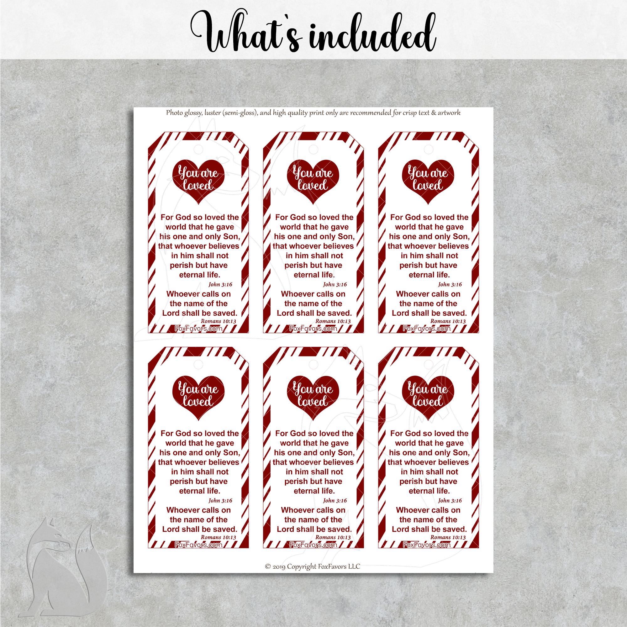 Legend of the Candy Cane Printable Tag, Candy Cane Poem Christmas Tags ...