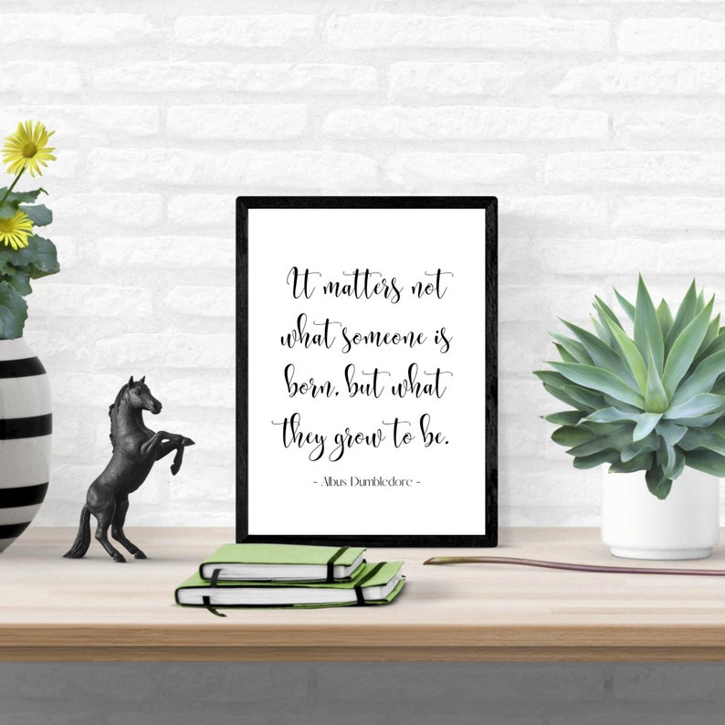 Albus Dumbledore citation A4 Harry Potter impression Il Etsy