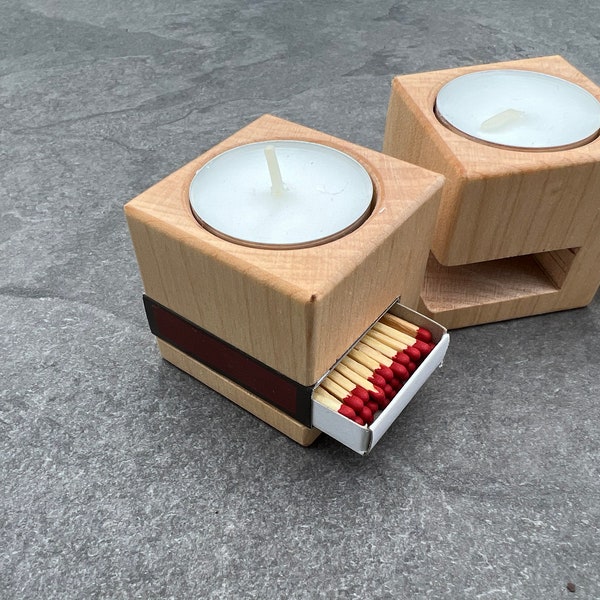 Tealight with matchbox