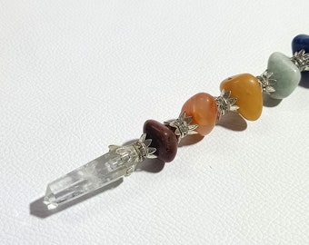 クリスタルワンド 7 チャクラワンド ヒーリングワンド タンブルワンド