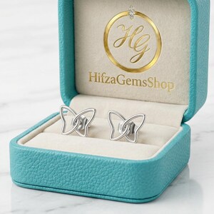 Tiny Interlocking Butterfly Knot Stud Earrings, Dainty Minimalist Celtic Design Gift