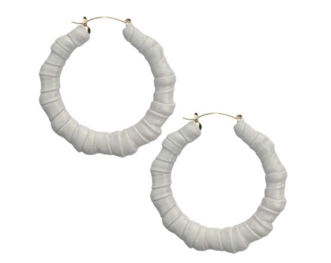 White Patent Leather Classic Hoopz