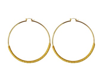 Skinny Gold Hoops | Thin Hoop Earrings | Liquid Gold Wrapped | Classic Round | 14kt gold filled earrings | Small to Jumbo | Oversized |Hoops