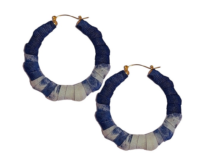 Tie-dye denim Earrings - Funky, Fresh & Full of Spirit!