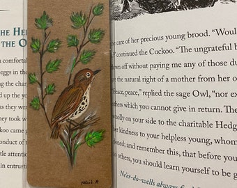 Hand painted Bird Bookmark/ Gift for Mother’s Day/ Father’s Day/ Birthday/ Valentine’s gift / Book nerds/ Book club friends/ Christmas