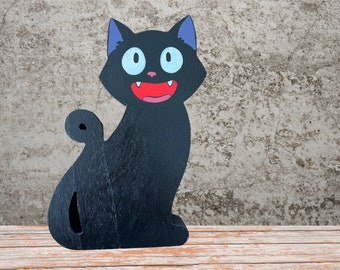 Kiki’s Delivery Service inspired Jiji/ Halloween home decor/ Home decor/ Christmas gift/ Tabletop decor