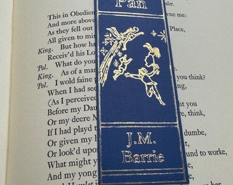 Peter Pan by J.M. Barrie - gold foil bookmark