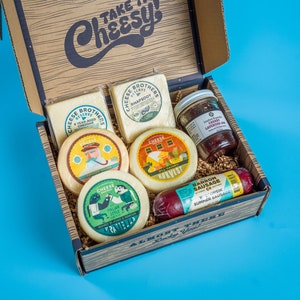 Cheese Brothers Charcuterie Gift Box | Made in Wisconsin | Assorted Cheeses, Artisan Jam and our Barron County Summer Sausage
