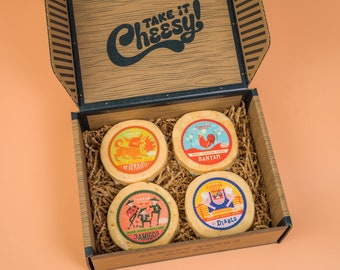 Cheese Bros. Hot and Spicy Variety Pack Gift Box | Fresh from Wisconsin | Goudas with Varying Degrees of Heat | Gifting Idea for Foodies