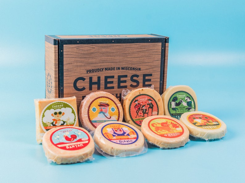 Cheese Brothers Brotherhood Gift Pack Made in Wisconsin Includes Assorted Goudas, Mozzarella, Dill Havarti, Fratello image 2