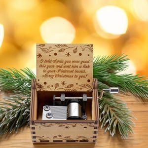The Beatles, Queen, John Lennon: gegraveerde houten muziekdoos - gedenkwaardig kerstcadeau met je favoriete nummer
