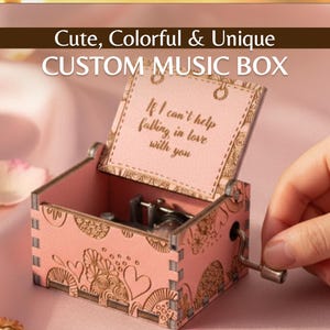 Personalized Wooden Music Box | Custom Engraved Gift