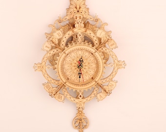 Kit fai da te per orologio con ingranaggi in legno / Arte murale personalizzabile