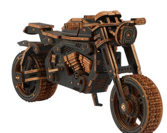 DIY Wooden Motorcycle Model Kit | Easy to Assemble Gift
