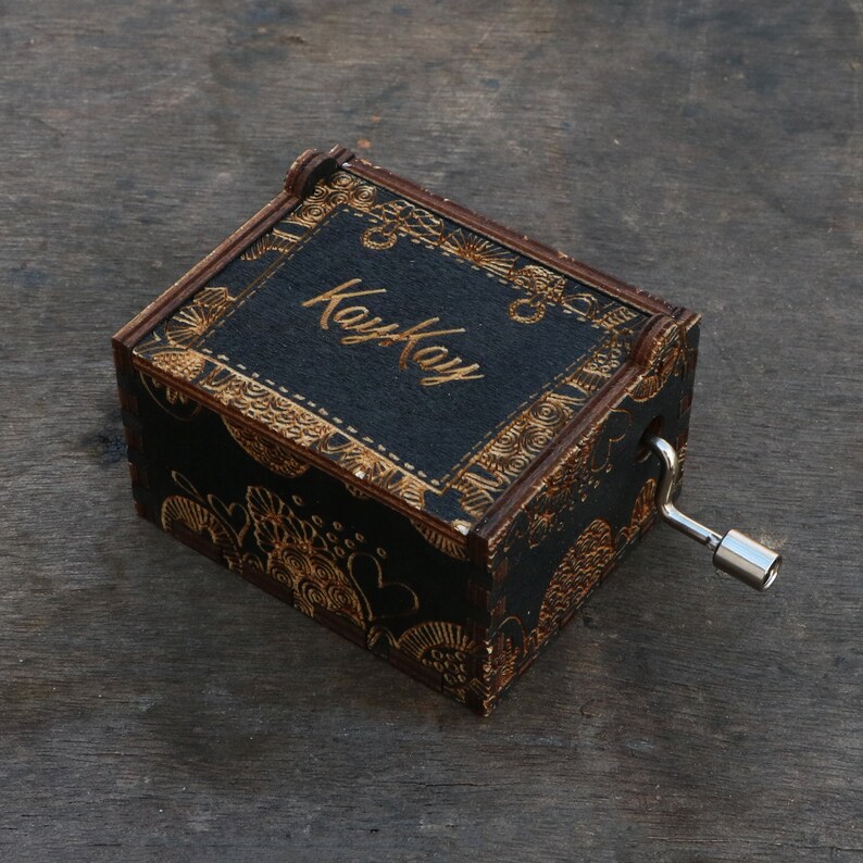 Custom Music Box Birthday Wishes Valentine's Day Gift Etsy