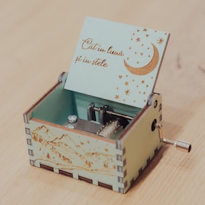 Moon River Music Box - Personalized Gift for Dreamers and Adventurers - Anniversary Gift and Wedding Favor