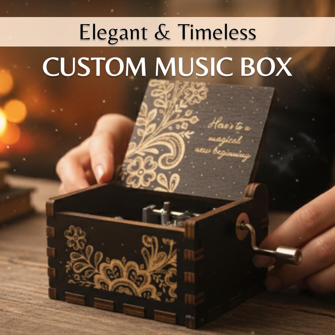 Sister-in-Law Family And Friends Rich Burl Wood Finish Jewelry Music Box - Plays Tune Pachelbel S Canon In D