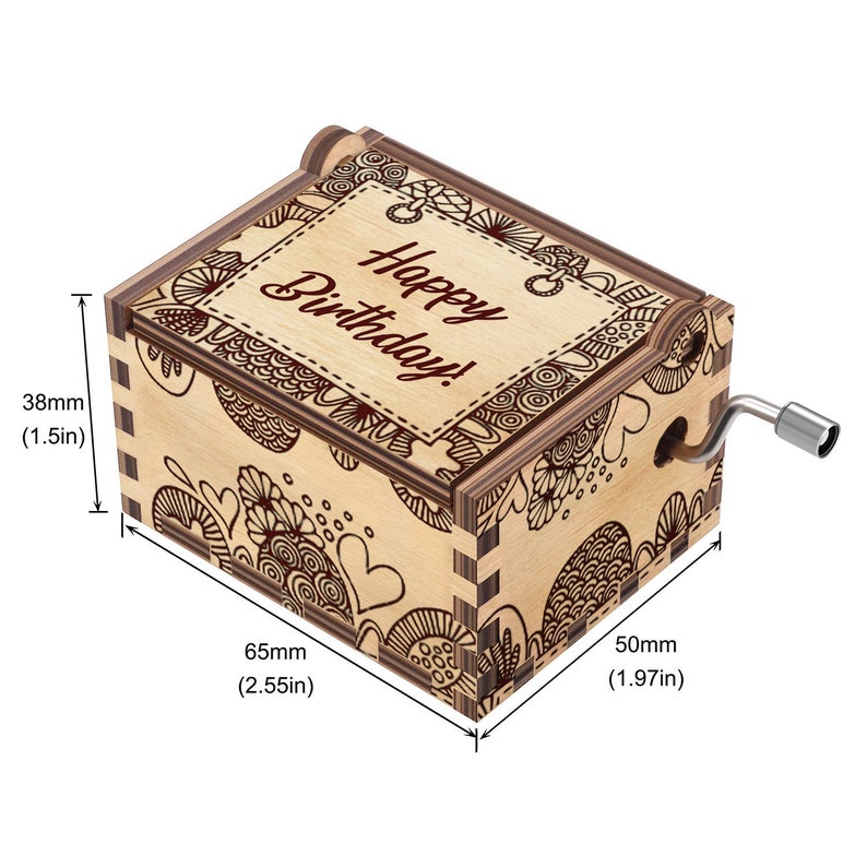 Custom Music Box Birthday Wishes Valentine's Day Gift Etsy