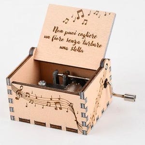 Personalized Music Notes Music Box | Custom Engraved Gift for Musicians and Music Lovers | Music themed wedding favor for romantic weddings