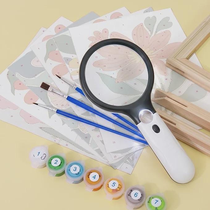 Paint by Numbers Magnifying Glass - Etsy