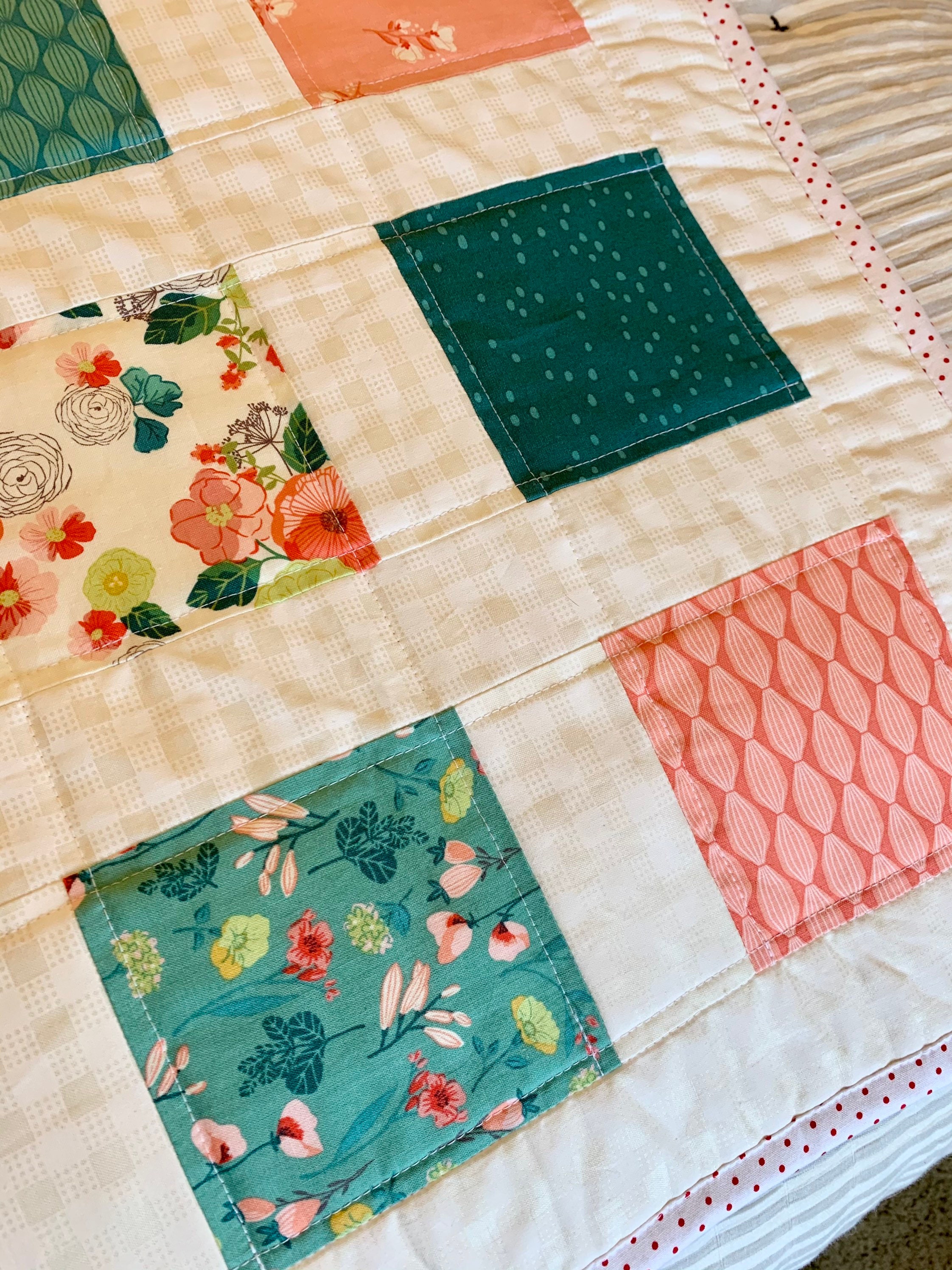 Floral Baby Quilt: Handmade Reversible Cotton Bedding - Etsy