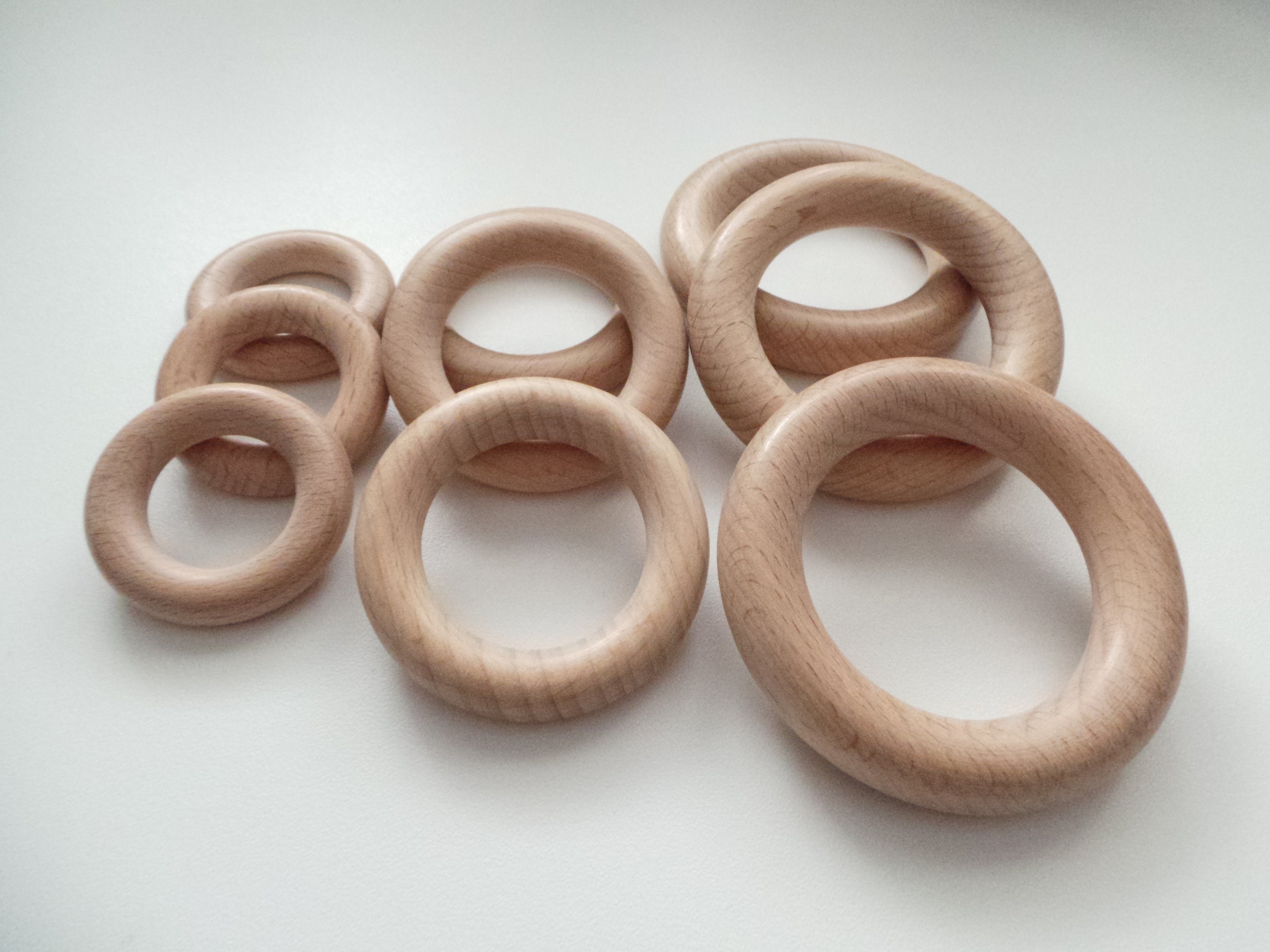 Wooden Teething Rings 40MM 55MM 70MM High Quality Natural Etsy