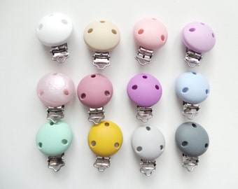 20pcs Plastic Clips Assorted Pacifier Clip Soother Holder for Baby Pacifier 