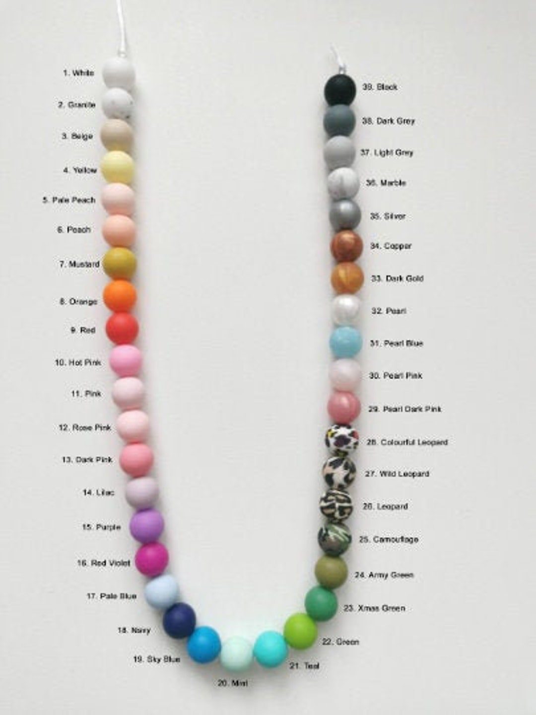Alphabet 12mm Baby Teeth Beads Necklace Jewelry DIY Accessories Silicone  Beads - China Beads and Silicone Beads price