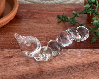 Vintage Handmade Glass Caterpillar Figurine, Paperweight