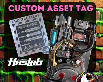 Anpassad serienummeretikett för tillgångar - Ghostbusters Plasma-serien Spenglers Proton-paket