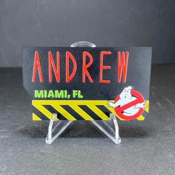 Ghostbuster Name Tag Etsy